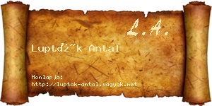 Lupták Antal névjegykártya